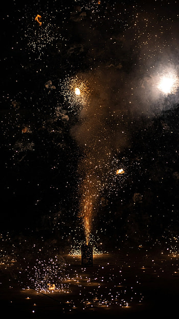 Diwali, orange, red, trending, light, , , firecrackers HD phone wallpaper