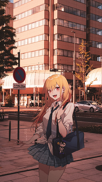 Marin Kitagawa, marin-kitagawa, anime-aesthetic, anime-, anime-x-reality, my-dress-up-darling, anime HD phone wallpaper