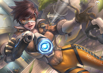 Tracer Ovewatch Artwork , tracer-overwatch, overwatch, games, xbox-games, ps-games, pc-games, 2016-games, artwork, artist, digital-art, deviantart HD wallpaper