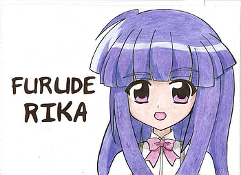 a drawing of rika, horror, higurashi no naku koro ni, anime, rika furude HD wallpaper