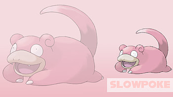 Slowpoke, Slowpoke (Pokemon), pink, Pokemon, Anime, pink anime HD wallpaper