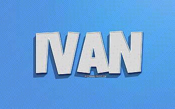 Ivan, blue lines background, with names, Ivan name, male names, Ivan greeting card, line art, with Ivan name HD wallpaper
