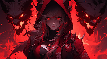 Demoness, demon, AI Art HD wallpaper