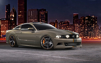 Tuning, Ford, Mustang, Cars, Skyscrapers, Megalopolis, Megapolis, Muscle Car, Gt 5 0, Tjin Edition HD wallpaper