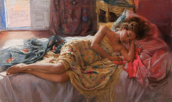 sleeping girl, girl, girls, painting, legs HD wallpaper