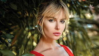 Blonde, lady, model, pretty HD wallpaper