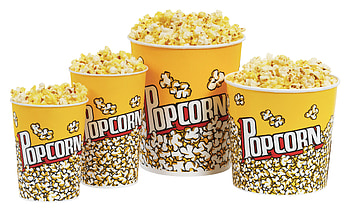 Buckets, Popcorn HD wallpaper