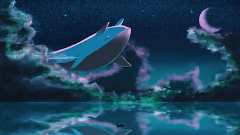 Cosmic Aquatics Dancing Fish Among The Sky And Stars, artist, artwork, digital-art HD wallpaper