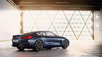Luxurious car, showroom, BMW concept 8 series HD wallpaper