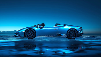 Lamborghini Huracan Spyder Ultra – Sleek Blue Convertible Marvel HD wallpaper