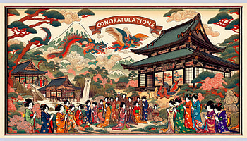 Traditional Japanese Celebration - Congratulations, congratulations, celebration, landscape HD wallpaper