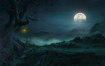 Landscape, Fantasy, Night HD wallpaper
