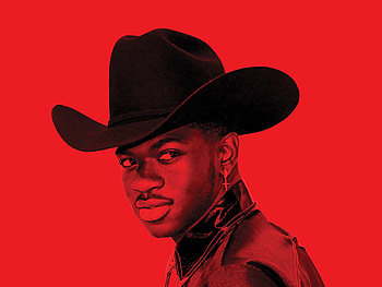Lil Nas X, Striking background, Creative artwork, Musical vibes HD wallpaper