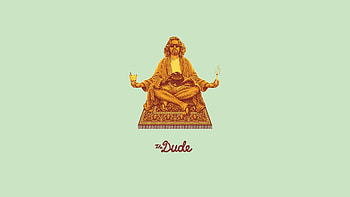 The Dude , Big Lebowski The Dude meditating on carpet lotus . HD wallpaper