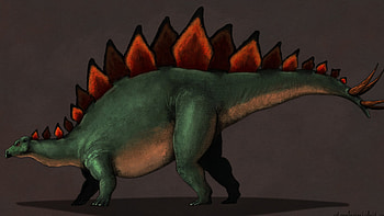 Artstation stegosaurus, Dinosaur artwork, Digital illustration, Prehistoric theme HD wallpaper