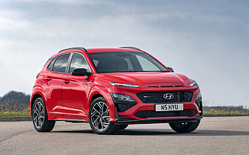 Hyundai Kona, 2021, front view, exterior, compact crossover, new red Kona, Hyundai HD wallpaper
