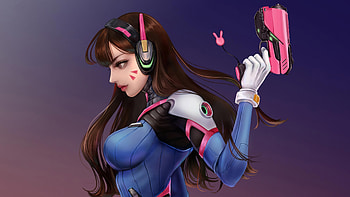 Dva Pink , dva-overwatch, overwatch, games, artwork, artist, digital-art, artstation HD wallpaper