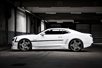 Custom Super Sport, bowtie, white, camaro, 5th gen HD wallpaper