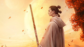 Rey With Bb8, rey, star-wars, bb-8, artist, artwork, digital-art, deviantart HD wallpaper