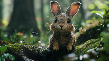Enchanting Woodland Rabbit - Ultra, fantasy, woodland creature, rabbit, forest, Wildlife HD wallpaper