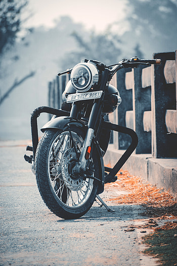 Bullet classic 350, cloud, sky HD phone wallpaper