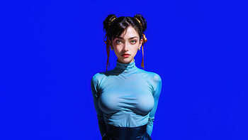 Cyber Princess Radiance In Blue, artist, artwork, art, digital-art, ai, cyberpunk HD wallpaper