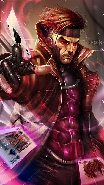 Gambit, Marvel Comics, , Stunning digital art HD phone wallpaper