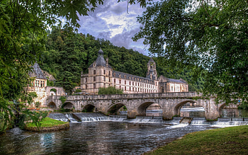 Cities, Lock, France, Bridge, r, Brant, Dordogne HD wallpaper