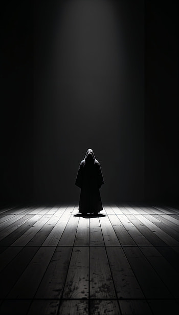 Serenity in the Dojo: A Captivating , dark, silhouette HD phone wallpaper