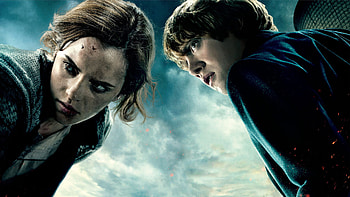 Harry Potter trio, Ron Weasley, Rupert Grint, Emma Watson HD wallpaper