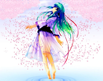 Fallen Blossoms, mystic, colorful, dancing, bonds, anime, miracle HD wallpaper