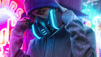 Hoodie Boy Heads , hoodie, heads, neon, artist, artwork, digital-art HD wallpaper