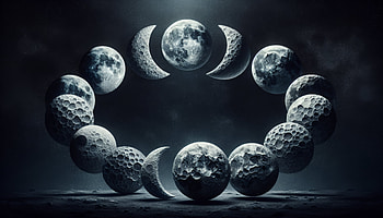 Moon Phases - Celestial Cycle Background, moon phases, astronomy, Celestial, Night Sky HD wallpaper