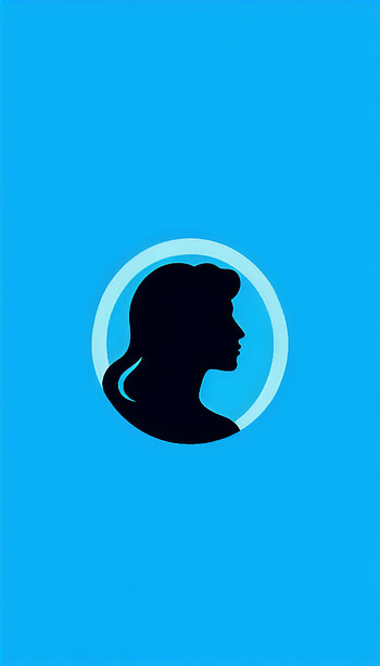 Blue Silhouette Minimalist, silhouette, woman, blue HD phone wallpaper