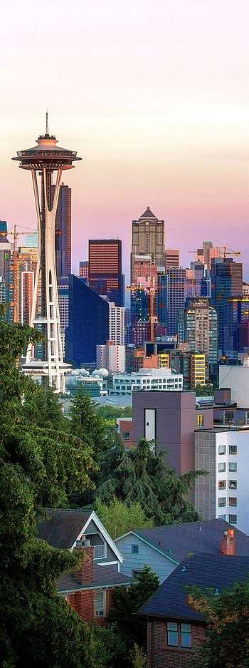 Seattle Skyline, City pin, Seattle pride, Local landmarks HD phone wallpaper
