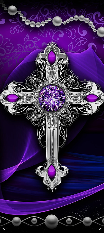 Purple Cross 2, magenta, graph, Luxury, Diamond, Premium, God HD phone wallpaper