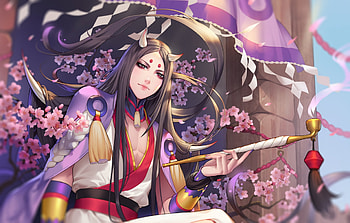 Fantasy girl, purple, pink, fantasy, girl, ly lianyao HD wallpaper
