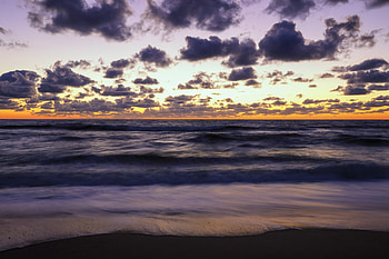 Nature, Sea, Waves, Beach, Horizon HD wallpaper