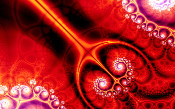 Red Worm, psychedelic, abstract, red HD wallpaper