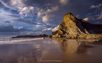 Cantabrian Coast, Spain, sea, coast, clouds, Spain, beach, rock HD wallpaper