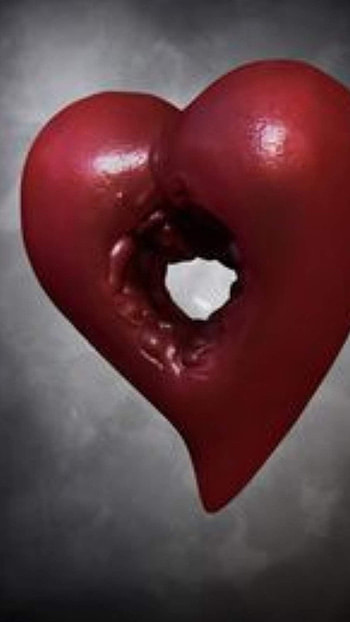 Broken Heart, Hole HD phone wallpaper
