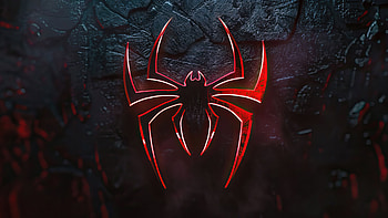 Dark Aesthetic Spiderman Logo , spiderman, logo, superheroes, artist, artwork, digital-art HD wallpaper