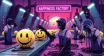 Happiness Factory: Dystopian Smiles -, Smiley Face, Factory HD wallpaper
