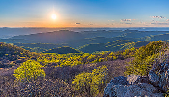 Landscape, Nature, Sunset, Mountains, Twilight, Dusk HD wallpaper