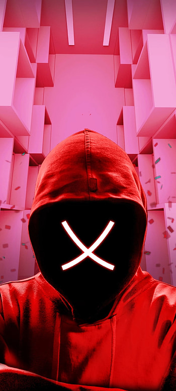 Squid game Hoody, orange, squid game, cap, Moving HD phone wallpaper