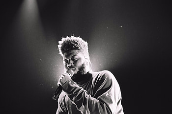 Khalid, in black and white, Singer's graphy, Bryson Tiller HD wallpaper