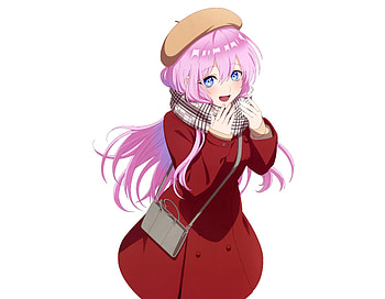 Micchon Shikimori, magenta, hair HD wallpaper