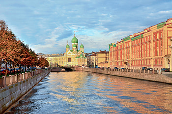 Isidore Church and Griboyedov Canal, Griboyedov Canal, and, Isidore, Church HD wallpaper