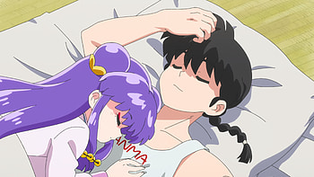 Ranma 1/2 - sleeping toghether, Ranma, Akane, shampoo, Ranma Saotome, Ranma ½ HD wallpaper