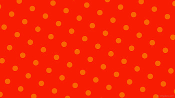 orange polka dots spots red HD wallpaper